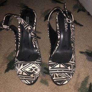 Women’s Aztec print wedge heels